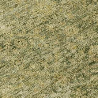 Piper Looms Chantille Border ACN1773 Green Machine Washable Area Rug Swatch Image