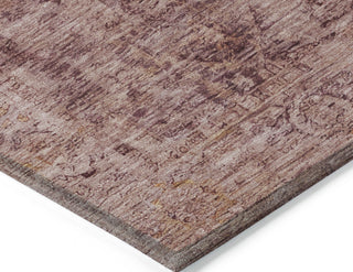 Piper Looms Chantille Border ACN1773 Merlot Machine Washable Area Rug Corner Image