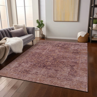 Piper Looms Chantille Border ACN1773 Merlot Machine Washable Area Rug Lifestyle Image Feature