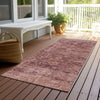 Piper Looms Chantille Border ACN1773 Merlot Machine Washable Area Rug Runner Outdoor Lifestyle Image Feature