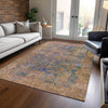 Piper Looms Chantille Border ACN1773 Navy Machine Washable Area Rug Lifestyle Image Feature