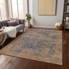 Piper Looms Chantille Border ACN1773 Navy Machine Washable Area Rug Lifestyle Image Feature