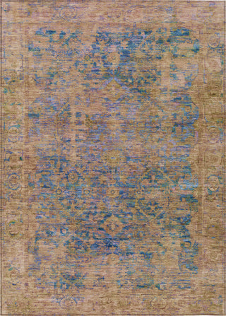 Piper Looms Chantille Border ACN1773 Navy Machine Washable Area Rug main image