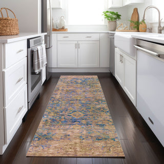 Piper Looms Chantille Border ACN1773 Navy Machine Washable Area Rug Runner Lifestyle Image Feature