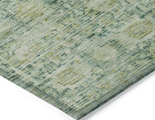 Piper Looms Chantille Modern ACN1774 Aloe Machine Washable Area Rug Corner Image