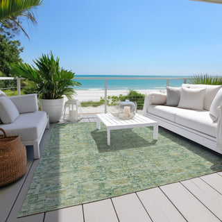 Piper Looms Chantille Modern ACN1774 Aloe Machine Washable Area Rug Outdoor Lifestyle Image Feature