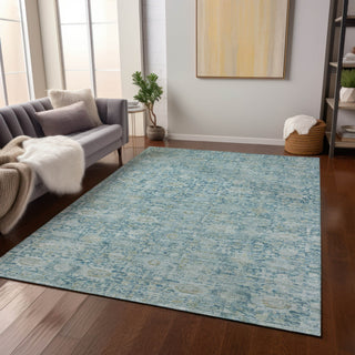 Piper Looms Chantille Modern ACN1774 Blue Machine Washable Area Rug Lifestyle Image Feature