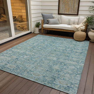 Piper Looms Chantille Modern ACN1774 Blue Machine Washable Area Rug Outdoor Lifestyle Image Feature