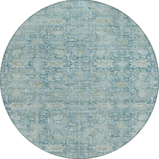 Piper Looms Chantille Modern ACN1774 Blue Machine Washable Area Rug Round Main Image