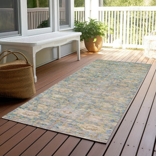 Piper Looms Chantille Modern ACN1774 Coral Machine Washable Area Rug Runner Outdoor Lifestyle Image Feature