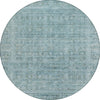 Piper Looms Chantille Border ACN1775 Sky Machine Washable Area Rug Round Main Image