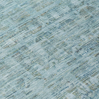 Piper Looms Chantille Border ACN1775 Sky Machine Washable Area Rug Swatch Image