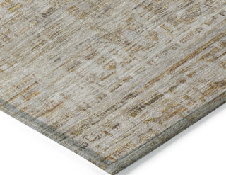 Piper Looms Chantille Border ACN1775 Taupe Machine Washable Area Rug Corner Image
