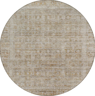 Piper Looms Chantille Border ACN1775 Taupe Machine Washable Area Rug Round Main Image
