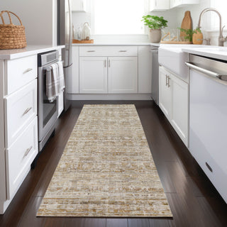 Piper Looms Chantille Border ACN1775 Taupe Machine Washable Area Rug Runner Lifestyle Image Feature