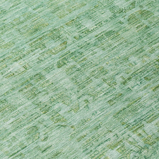 Piper Looms Chantille Border ACN1775 Teal Machine Washable Area Rug Swatch Image