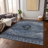 Piper Looms Chantille Tribal ACN1776 Blue Machine Washable Area Rug Lifestyle Image Feature