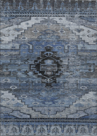 Piper Looms Chantille Tribal ACN1776 Blue Machine Washable Area Rug main image