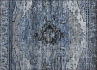 Piper Looms Chantille Tribal ACN1776 Blue Machine Washable Area Rug Scatter Main Image