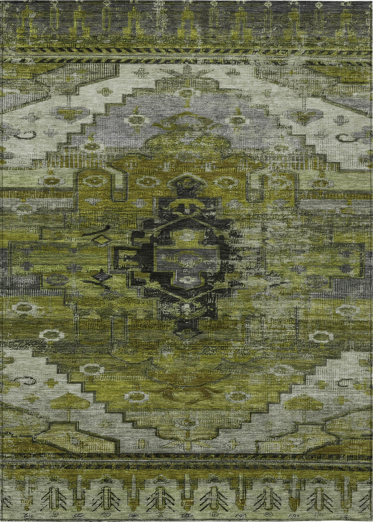 Piper Looms Chantille Tribal ACN1776 Olive Machine Washable Area Rug main image