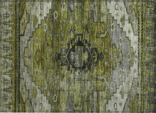 Piper Looms Chantille Tribal ACN1776 Olive Machine Washable Area Rug Scatter Main Image