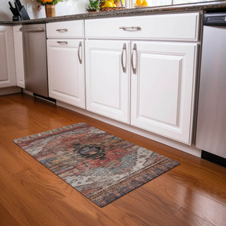 Piper Looms Chantille Tribal ACN1776 Paprika Machine Washable Area Rug Scatter Lifestyle Image Feature