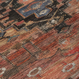 Piper Looms Chantille Tribal ACN1776 Paprika Machine Washable Area Rug Swatch Image