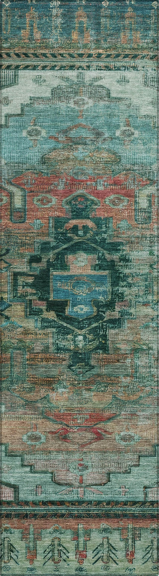 Piper Looms Chantille Tribal ACN1776 Teal Machine Washable Area Rug Runner Main Image