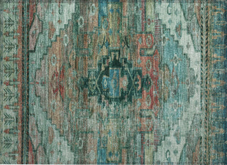 Piper Looms Chantille Tribal ACN1776 Teal Machine Washable Area Rug Scatter Main Image