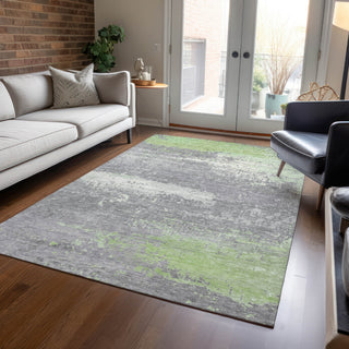 Piper Looms Chantille Modern ACN1777 Aloe Machine Washable Area Rug Lifestyle Image Feature