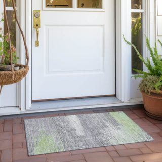 Piper Looms Chantille Modern ACN1777 Aloe Machine Washable Area Rug Scatter Outdoor Lifestyle Image Feature