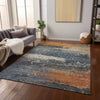 Piper Looms Chantille Modern ACN1777 Blue Machine Washable Area Rug Lifestyle Image Feature