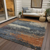 Piper Looms Chantille Modern ACN1777 Blue Machine Washable Area Rug Outdoor Lifestyle Image Feature