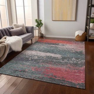 Piper Looms Chantille Modern ACN1777 Coral Machine Washable Area Rug Lifestyle Image Feature
