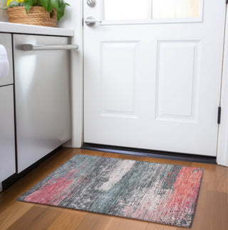Piper Looms Chantille Modern ACN1777 Coral Machine Washable Area Rug Scatter Lifestyle Image Feature