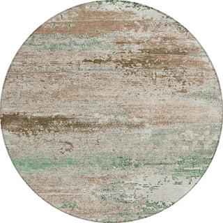 Piper Looms Chantille Modern ACN1777 Khaki Machine Washable Area Rug Round Main Image