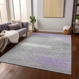 Piper Looms Chantille Modern ACN1777 Lavender Machine Washable Area Rug Lifestyle Image Feature