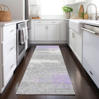 Piper Looms Chantille Modern ACN1777 Lavender Machine Washable Area Rug Runner Lifestyle Image Feature