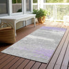 Piper Looms Chantille Modern ACN1777 Lavender Machine Washable Area Rug Runner Outdoor Lifestyle Image Feature