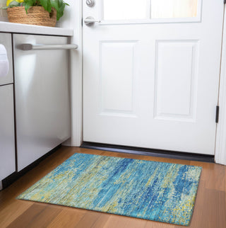 Piper Looms Chantille Modern ACN1777 Navy Machine Washable Area Rug Scatter Lifestyle Image Feature