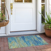Piper Looms Chantille Modern ACN1777 Navy Machine Washable Area Rug Scatter Outdoor Lifestyle Image Feature