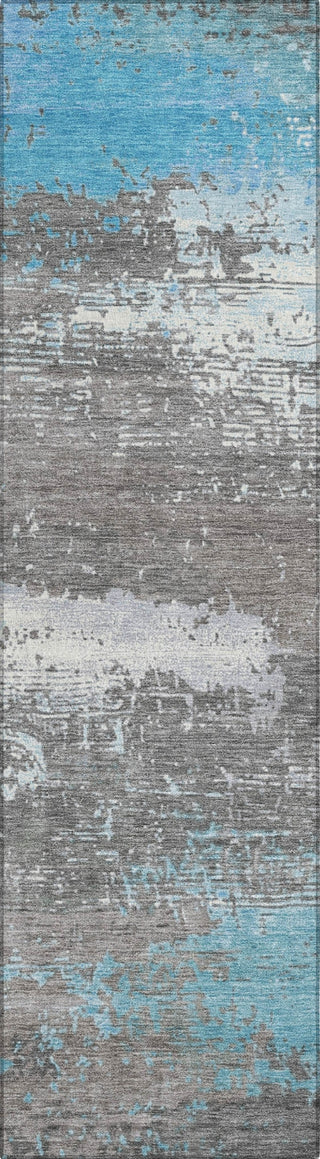 Piper Looms Chantille Modern ACN1777 Teal Machine Washable Area Rug Runner Main Image