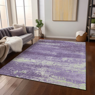 Piper Looms Chantille Modern ACN1778 Purple Machine Washable Area Rug Lifestyle Image Feature