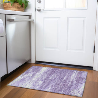 Piper Looms Chantille Modern ACN1778 Purple Machine Washable Area Rug Scatter Lifestyle Image Feature