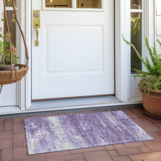 Piper Looms Chantille Modern ACN1778 Purple Machine Washable Area Rug Scatter Outdoor Lifestyle Image Feature
