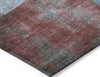 Piper Looms Chantille Blocks ACN1779 Sky Machine Washable Area Rug Corner Image