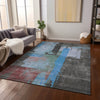 Piper Looms Chantille Blocks ACN1779 Sky Machine Washable Area Rug Lifestyle Image Feature