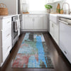 Piper Looms Chantille Blocks ACN1779 Sky Machine Washable Area Rug Runner Lifestyle Image Feature