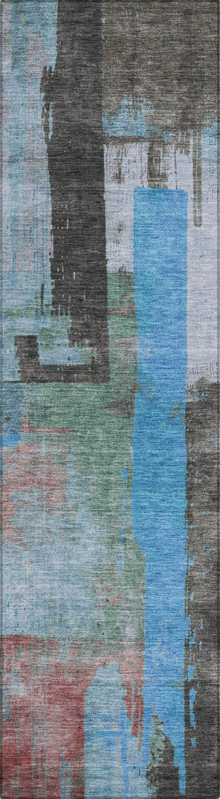 Piper Looms Chantille Blocks ACN1779 Sky Machine Washable Area Rug Runner Main Image