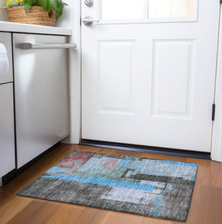 Piper Looms Chantille Blocks ACN1779 Sky Machine Washable Area Rug Scatter Lifestyle Image Feature